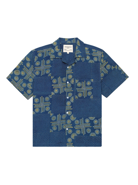 'PATCHWORK' HANDBLOCKED SHIRT [UNISEX]