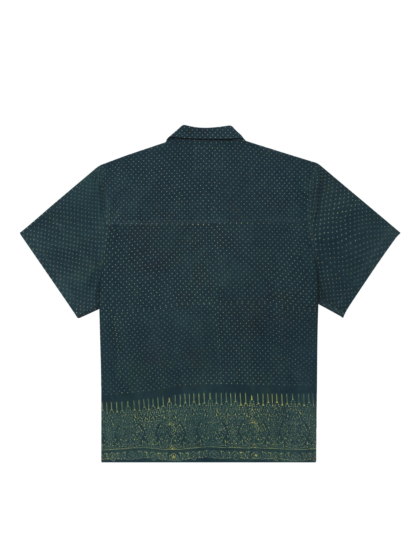 GREEN AJRAKH SHIRT WITH BORDER [UNISEX]