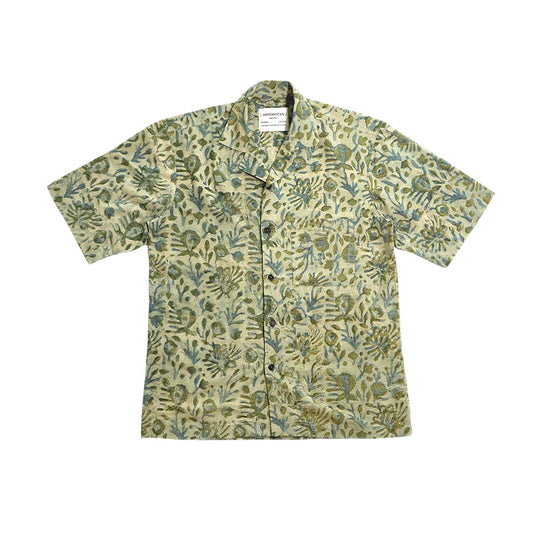 HAND-BLOCKED CAMP-COLLAR SHIRT (III)