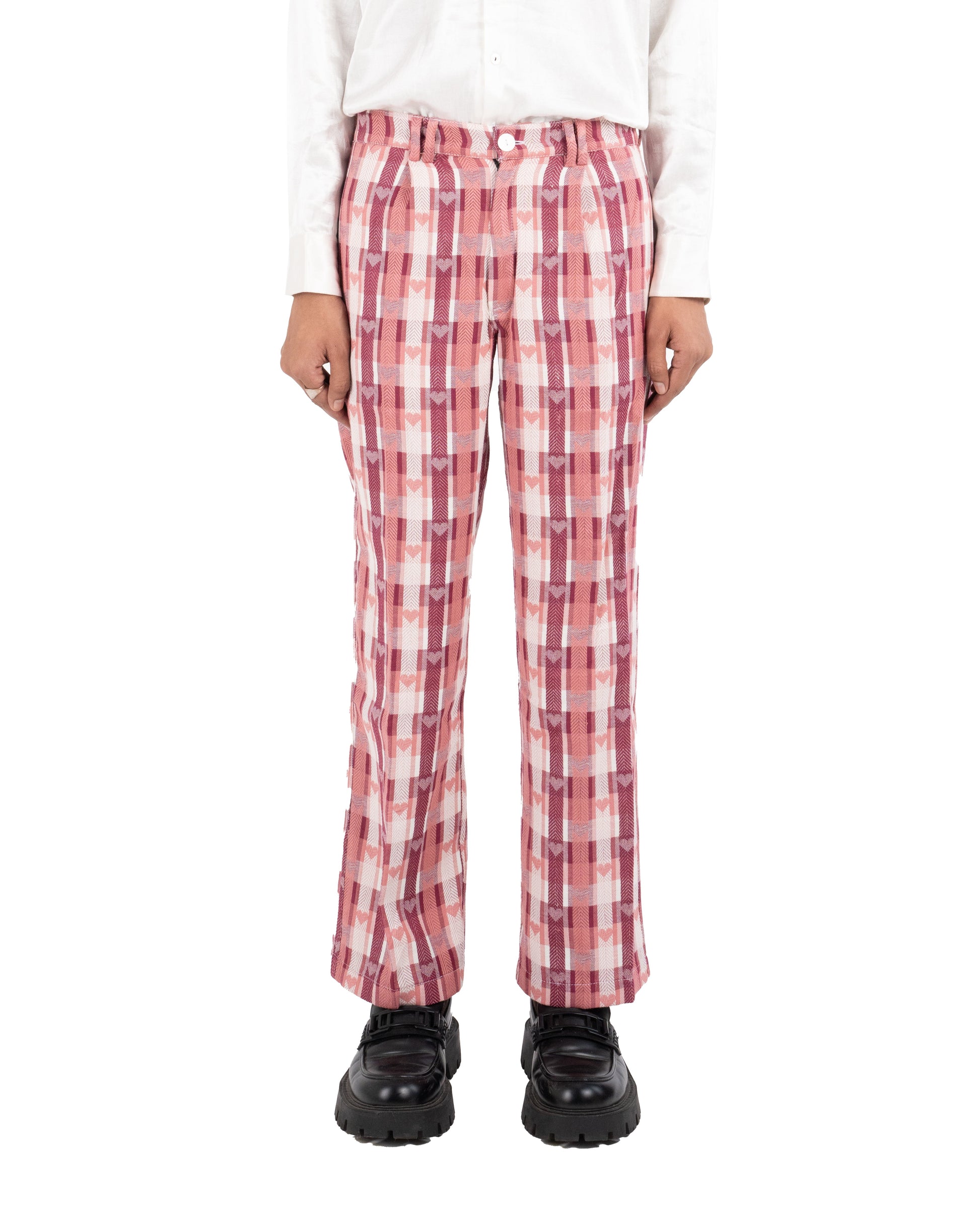 ‘DIL’ CHECKERED PLEATED TROUSERS - Hindostan Archive 