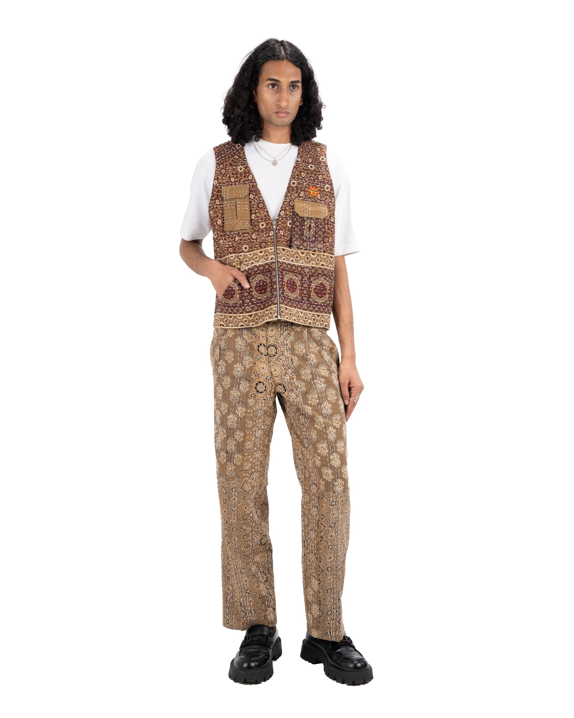 AJRAKH KANTHA UTILITY VEST - Hindostan Archive 