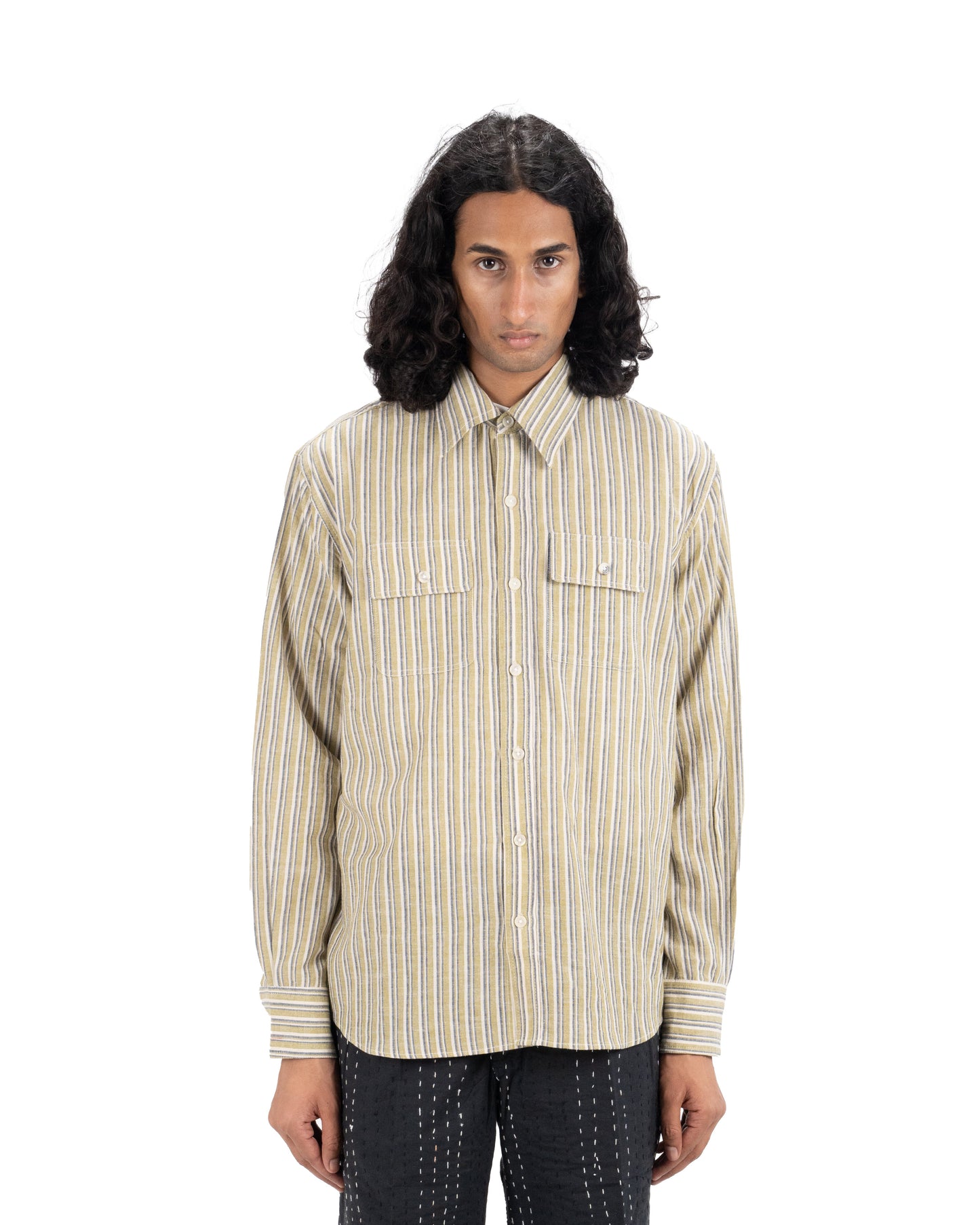 STRIPED HANDWOVEN SHIRT (1.0) - Hindostan Archive 